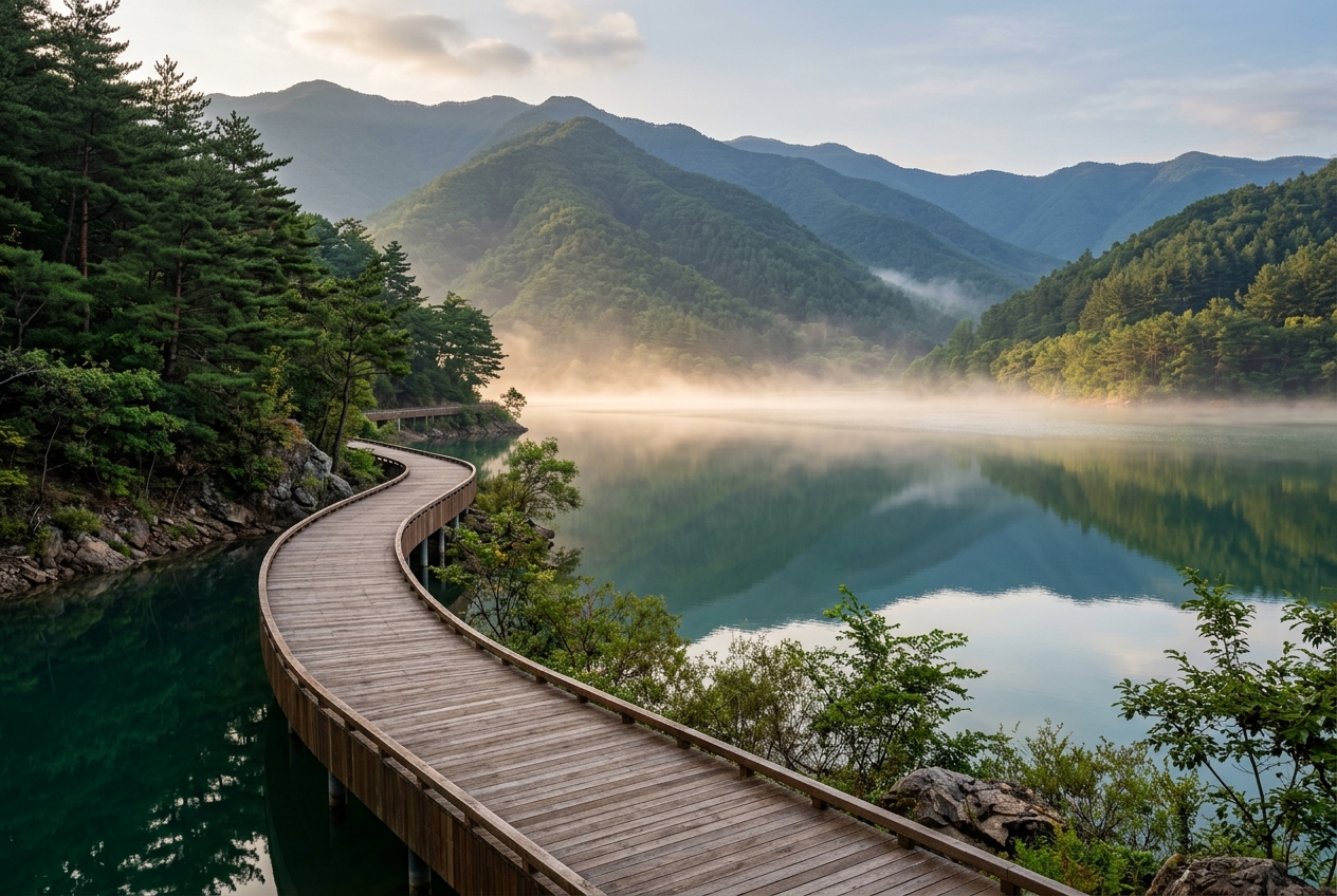 소양호 에코트레일 수변 데크